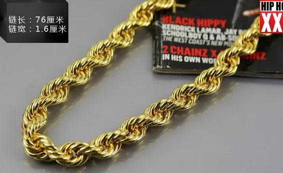 Jay-z Big Gold Chains Yellow Gold Cuban 
