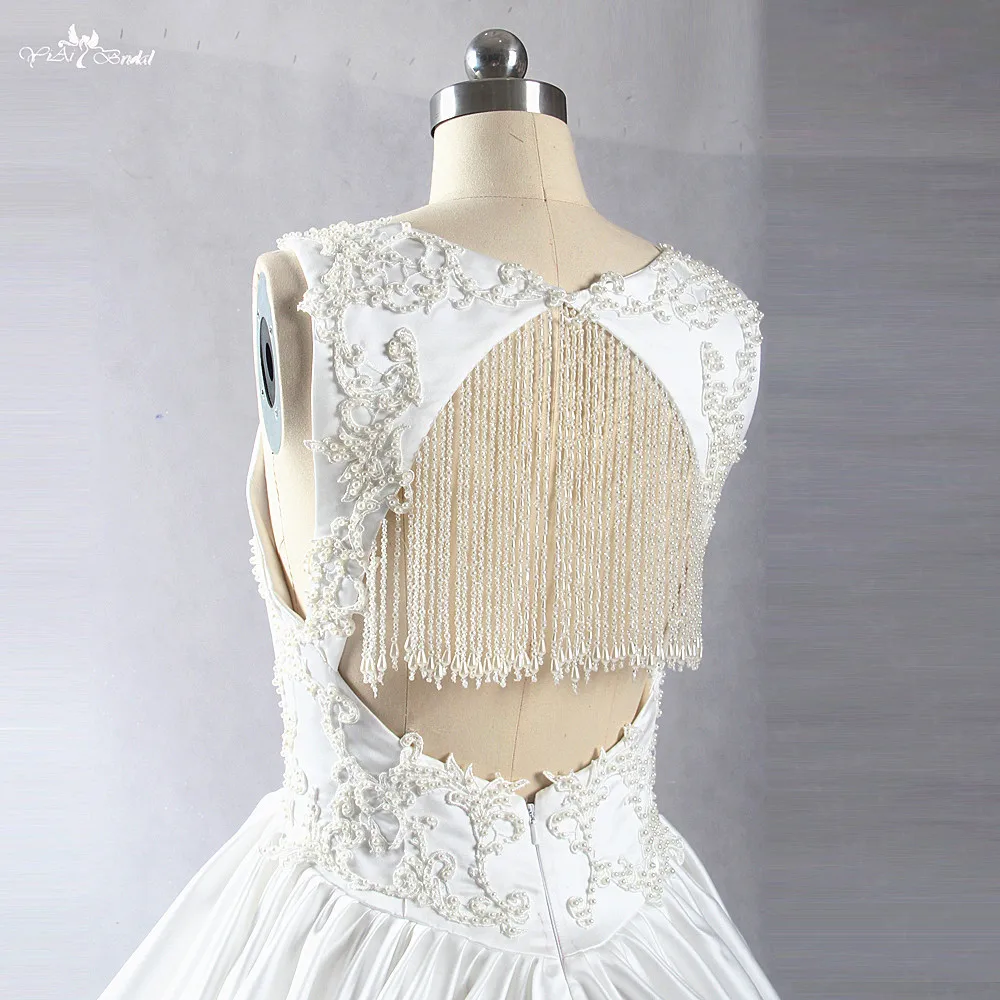 LZ233 реальные фотографии Yiaibridal белое Пятнистое свадебное платье 2018 роскошное