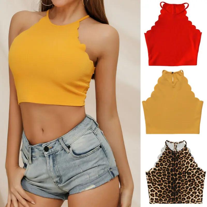 

Women Summer Sexy Casual Tank Top Vest Blouse Sleeveless Crop Top Shirt Cami Top