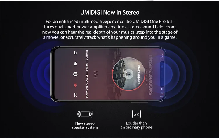UMIDIGI UMI ONE PRO 4GB RAM 64GB ROM Helio P23 MTK6763 2.0GHz Octa Core 5.9 Inch Incell HD+ Full Screen Dual Camera Android 8.1 4G LTE Smartphone