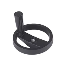 Токарный фрезерный станок из алюминиевого сплава с внутренним отверстием для пульсации 12 мм, твердое колесо диаметром 125 мм с вращающейся ручкой, черный