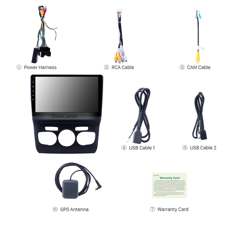 Top Seicane 2Din Android 8.1 10.1 Inch Car Bluetooth Wifi Multimedia PLayer Radio GPS Navigation For 2013 2014 2015 2016 Citroen C4 4