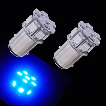 

PA LED 10pcs x Car Auto Tail Brake Stop Signal Lights lamp Bulb 13SMD 1157 BAY15D LED 5050 Blue Color LED