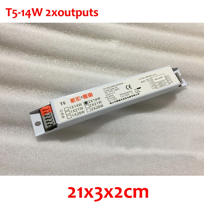 1 предмет Новинка 220-240V AC 14 Вт T5 два выхода люминесцентная лампа &amp amp неоновая