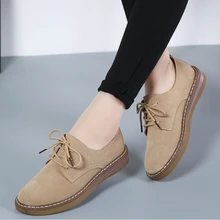 Женская Повседневная обувь из натуральной кожи в винтажном стиле; сезон весна; sapatos; женская обувь на плоской платформе; женские кружевные лоферы на толстой мягкой подошве; moccasias