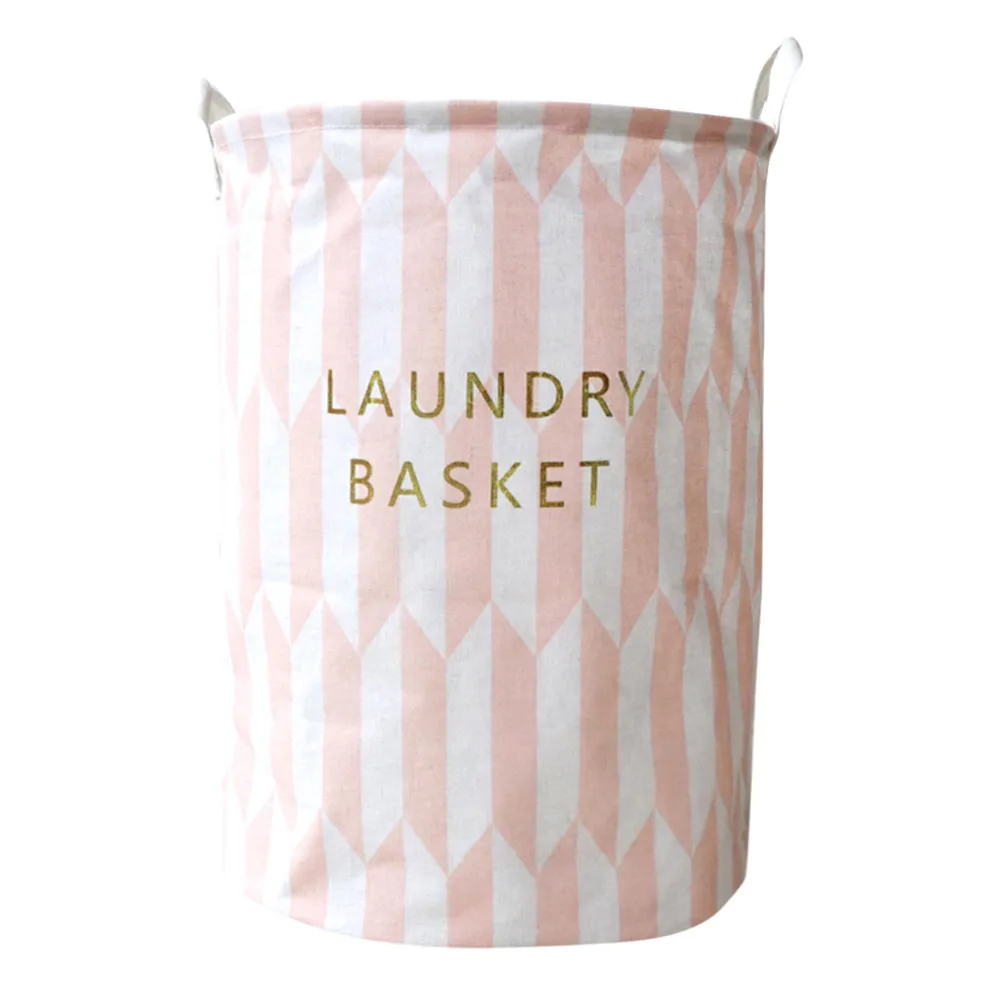 

New Dirty Clothes Storage Basket Folding Waterproof Dirty Clothes Laundry Basket Cotton Linen Sundries Toy Storage Barrels Large