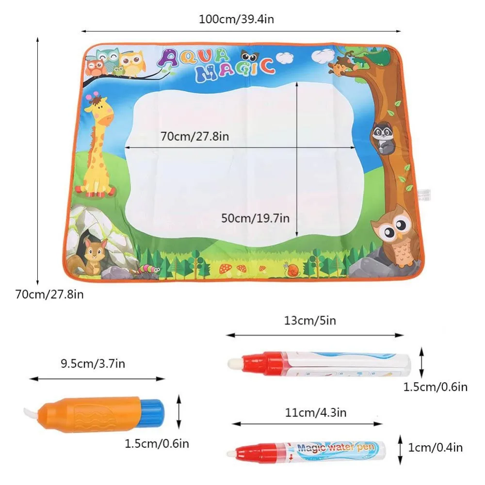 100*100 см большой магический водный коврик для рисования для малышей, детский коврик для рисования, коврик для письма, игрушка для обучения подарки для детей