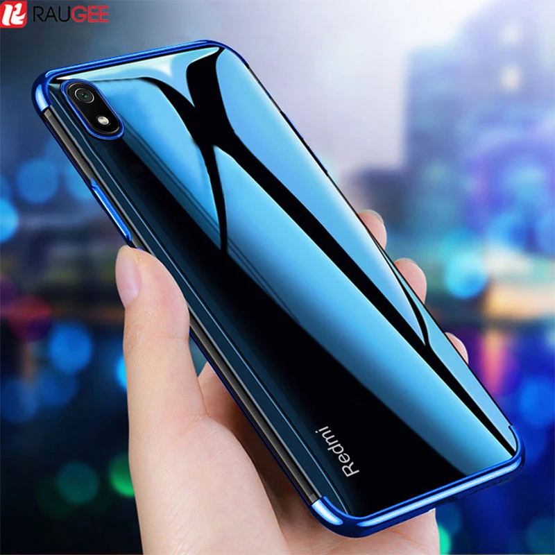 

Raugee Plain Case For Redmi 7A Case Clear Transparent Silicon Cover Bumper On For Xiaomi Redmi 7A 7 a Case Full Protective Shell