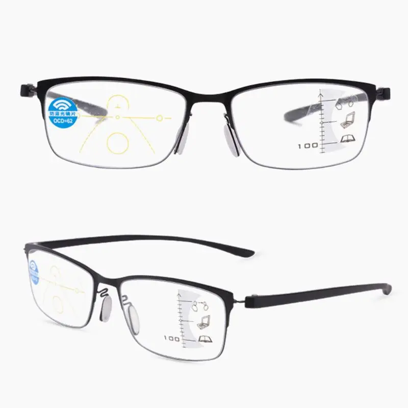 

Reading Glasses Female Male Anti Blue Ray Presbyopic Lens Eyewear Multifocal Intelligent Smart Progressive Gifts Alloy For Elder
