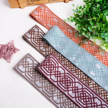 

25yards/lot 6cm Wide National Style Embroidery Flower Woven Jacquard Ribbon For Diy Handmade Sewing Home Textile Boho Etnico