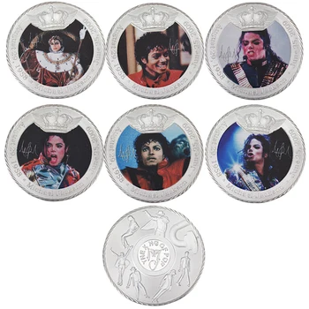 

WR The King of Pop Series Customized Silver Plated Coin US Famous Singer Michael Jackson Challenge Coin for Fans Souvenir