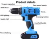 XLTOWN21v Cordless Electric Screwdriver with 2battery Cordless Drill Rechargeable Lithium Battery Electric Screwdriver Powertool ► Photo 2/6