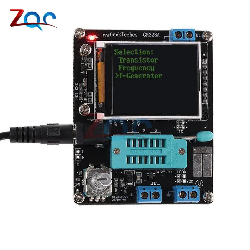 LCD GM328A Transistor Diode Capacitance Resistor Tester ESR Frequency Meter PWM Square Wave Signal Generator SMT NPN PNP Meter 3