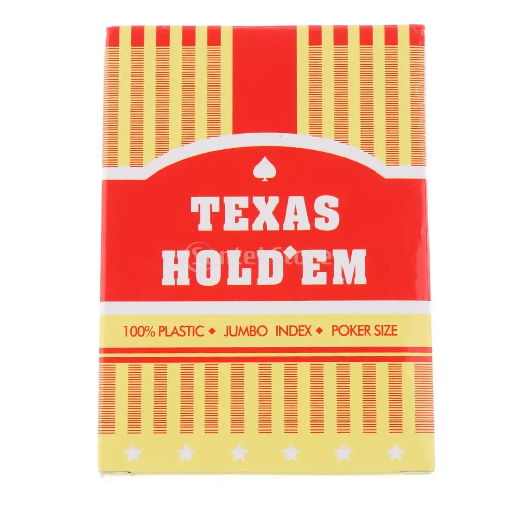 Beste 54 stks Volledige Dek PVC Waterdichte Texas Hold #039;em Poker Index Speelkaart Speelgoed Board Entertainments Game Red