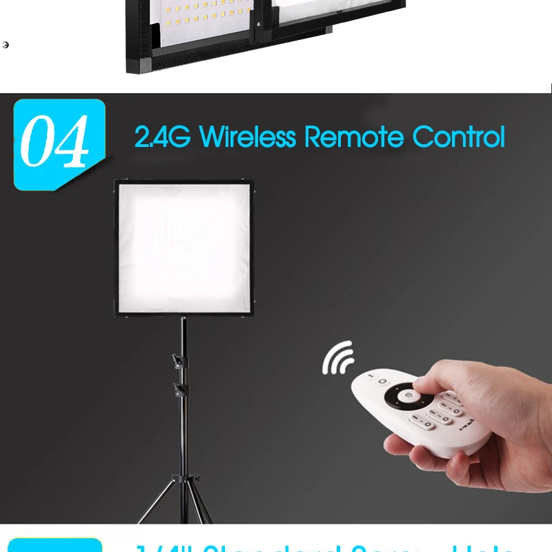 Travor гибкий светодиодный видео светильник FL-3030 размер 30*30 см с пультом дистанционного управления 2,4G CRI 95 5500K для видеосъемки