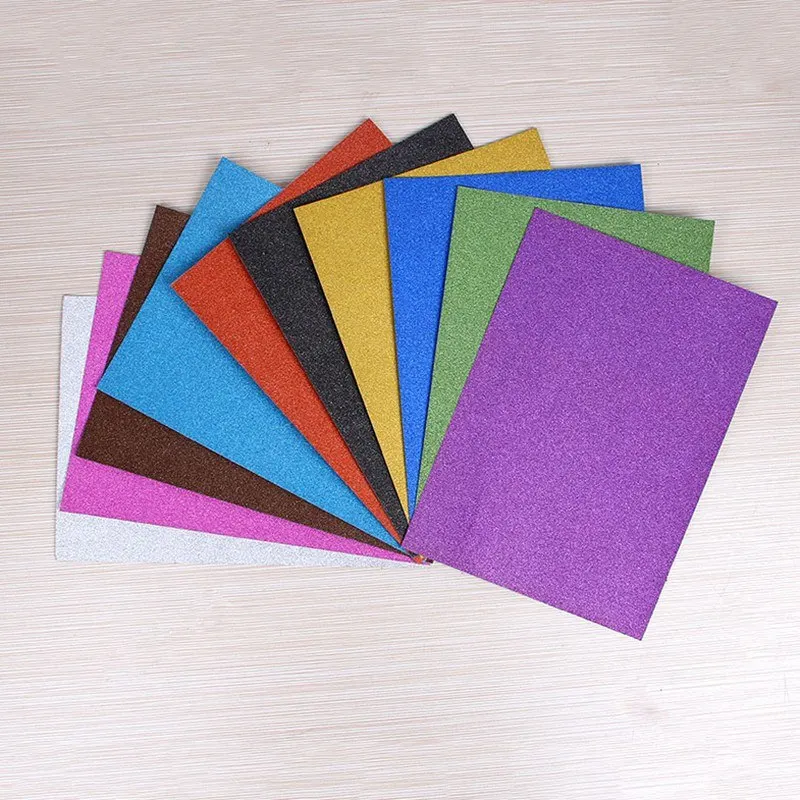 

10 Sheets A4 Glitter Gold Powder Paper Without Glue Glitter Paper Manual Diy Material Flash Paper Bright Powder Paper Colorful