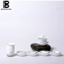 Цзиндэчжэнь цзиннань чернила художника ручная роспись ручной работы чайный сервиз с высокой температурой керамический чайный набор кунг-фу подарочная коробка