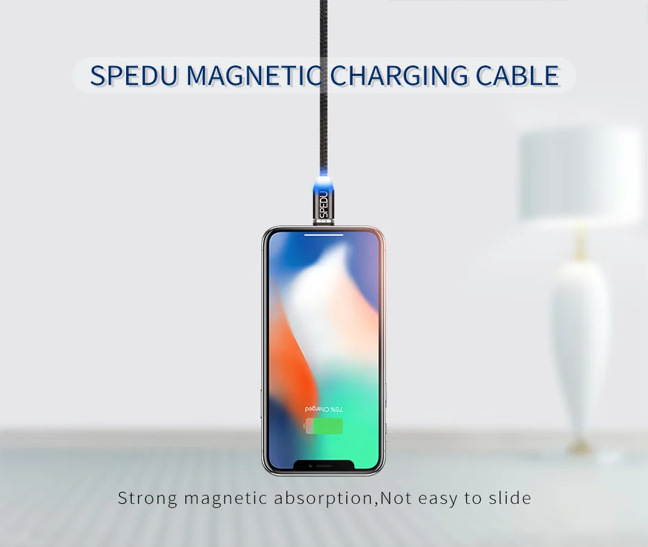 SPEDU 360 градусов usb быстрое зарядное устройство магнитный кабель для iphone xiaomi quick charge 3,0 micro usb type c Аксессуары для мобильных телефонов