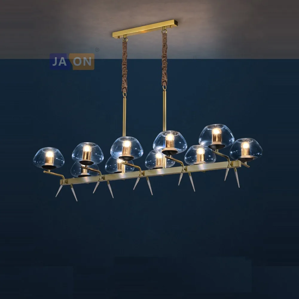 

e14 led Postmodern Copper Glass Gold Clear LED Lamp LED Light.Pendant Lights.Pendant Lamp.Pendant light For Dinning Room