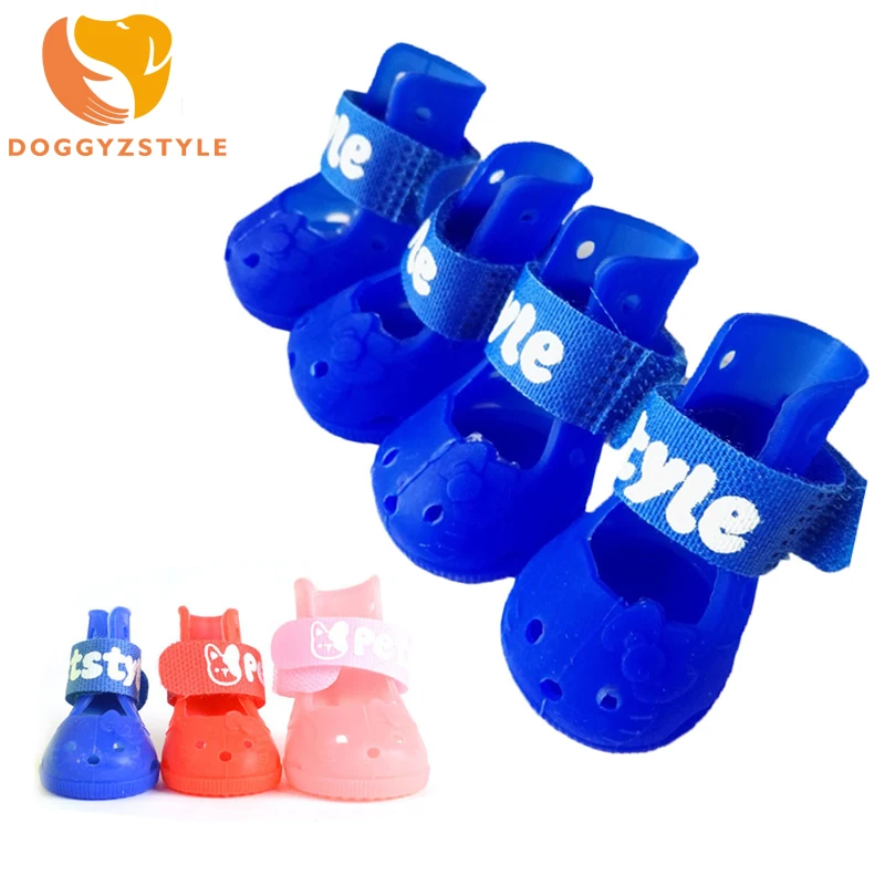 

4Pcs/ Lot Summer Pet Dog Shoes Waterproof Breathable Sandals Shoe For Small Dogs Teddy Anti-Slip Sneakers Supply DOGGYZSTYLE