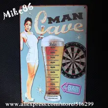 [Mike86] Человек Пещера враг пива металла poarwe Винтаж настенный художественный Декор pubtin Signl Декор AA-217 заказ смешивания 20*30 см