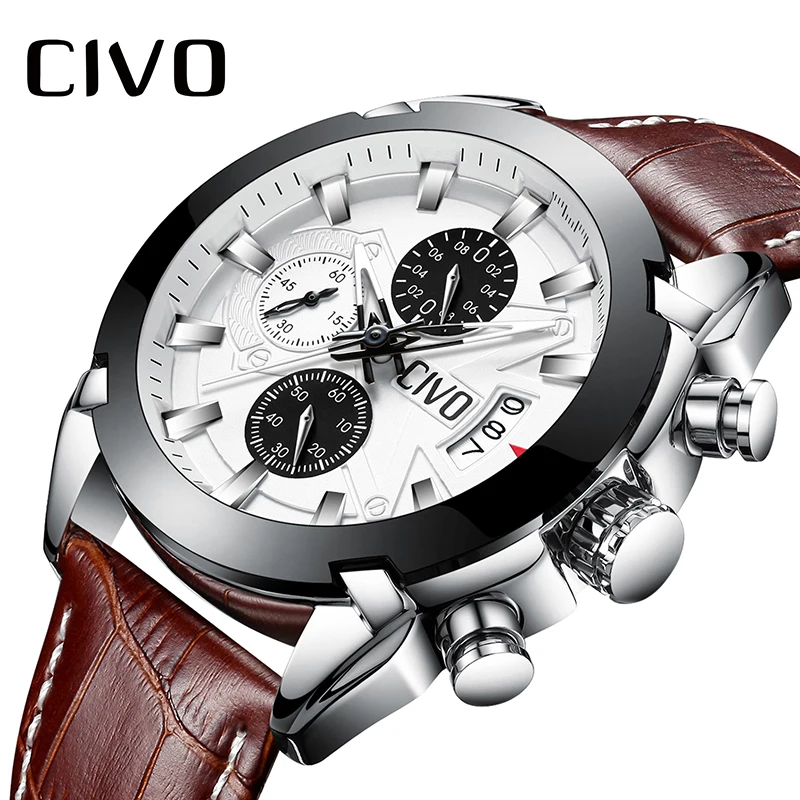

CIVO Sport Fashion Mens Quartz Watches Waterproof Top Brand Luxury Business Military Men Watch Relogio Masculino Reloj Hombre