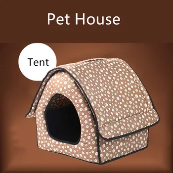 

2019 New Warm Dog House Comfortable Print Button Style Kennel Mat For Pet Puppy Sleeping Bed Pet Supplies Cama Para Cachorro