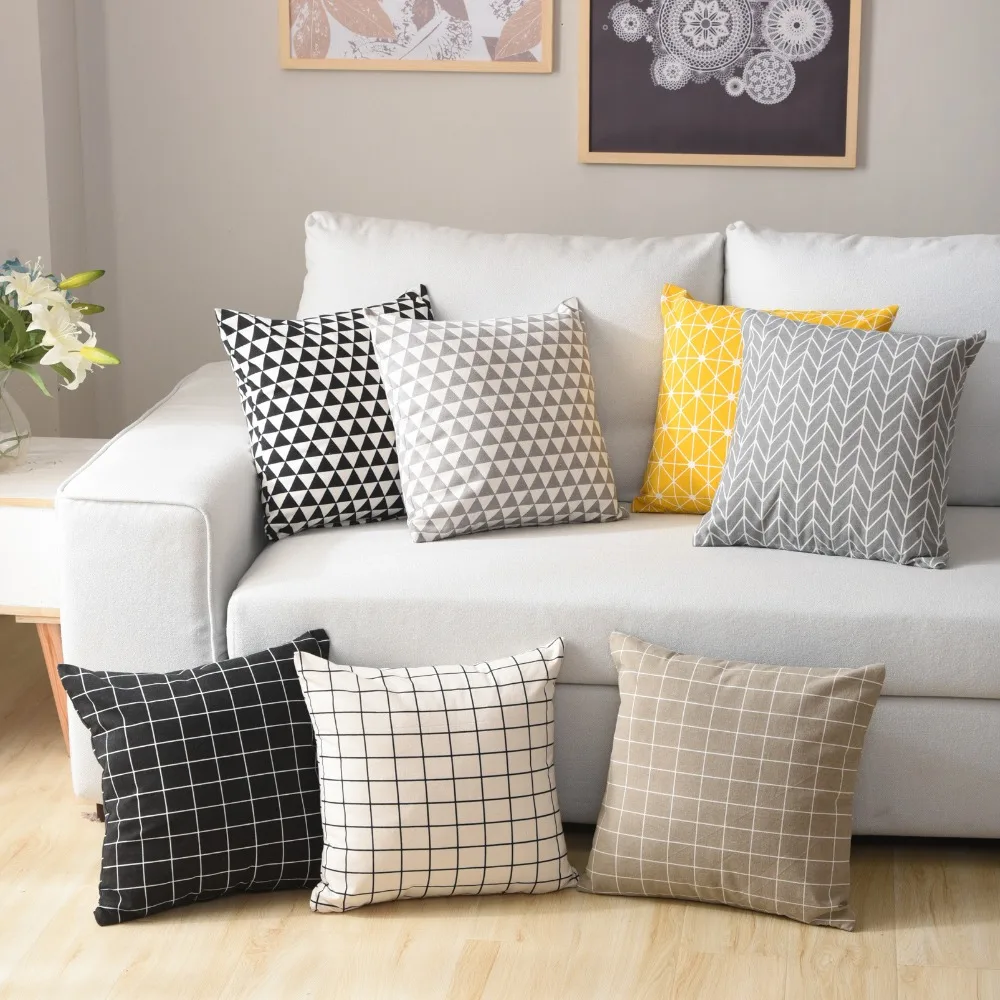 

2pc printed pillowcases 45*45cm linen pillow cases
