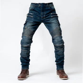 

New 2 Colors Motorcycle Leisure Jeans Off-Road Outdoor Jeans Cycling Pants Four Piece Protect Equipment Racing Motorbike