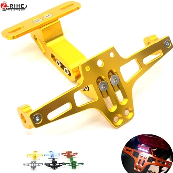 

Motorbike Adjustable Angle Aluminum License Number Plate Holder Bracket For SUZUKI DRZ 400 bandit 600 parts sx4 boulevard m109r