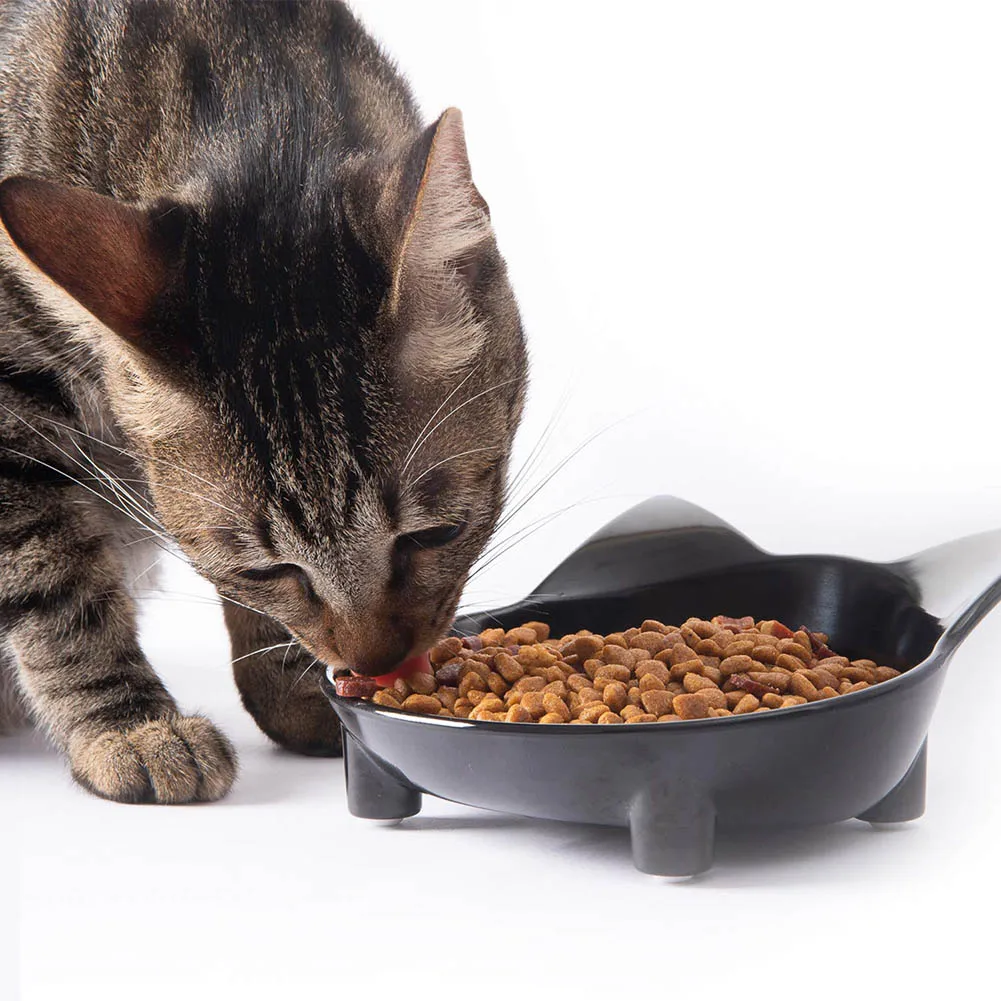 Shallow Cat Food Bowl Wide Dish Non Slip Cats Feeding Bowl for Relief Whisker Fatigue MYDING