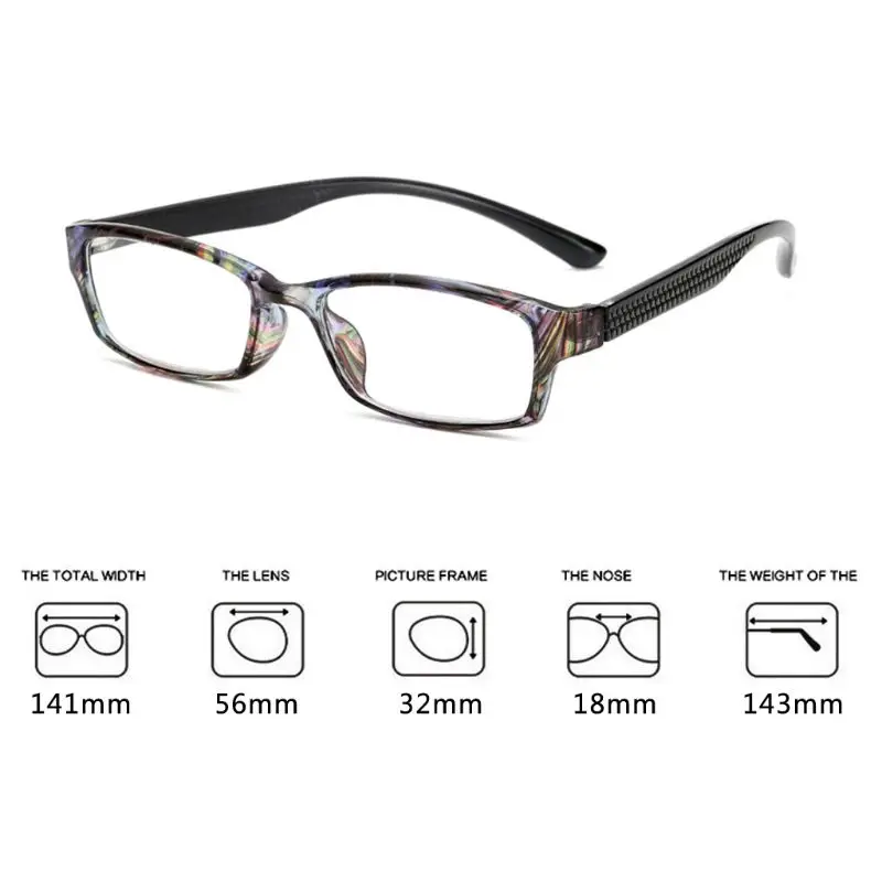 

Fashion Floral Reading Glasses Unisex Diopter +1.0 +1.5 +2.0 +2.5 +3.0 +3.5 +4.0