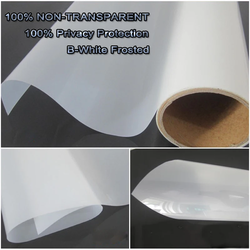 White Frosted Window Film Privacy Etched Frosting Glass Sticky Back