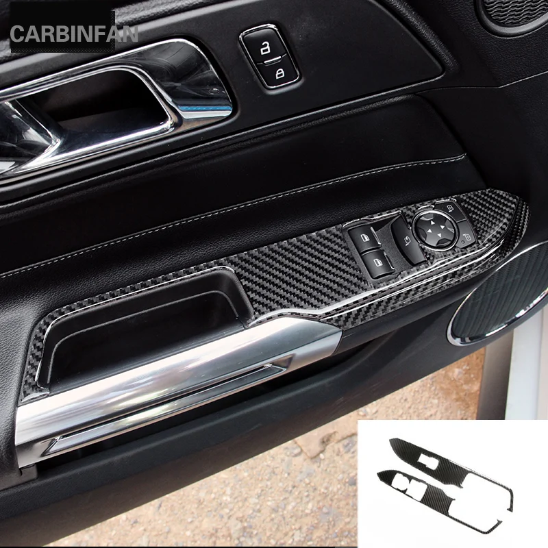 Carbon Fiber Interior Door Handles Sticker Decorative Cover Trim Car