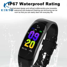 Умный Браслет, Цвет Экран Bluetooth 4,0 спортивный умный Браслет IP67 Водонепроницаемый рейтинг вызова SMS оповещения часы pk mi Группа