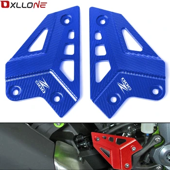 

with logo Z900 For Kawasaki Z900 2017 Foot Peg Heel Protection Protective Film Mount Heel Guard Protector Motorcycle Accessories