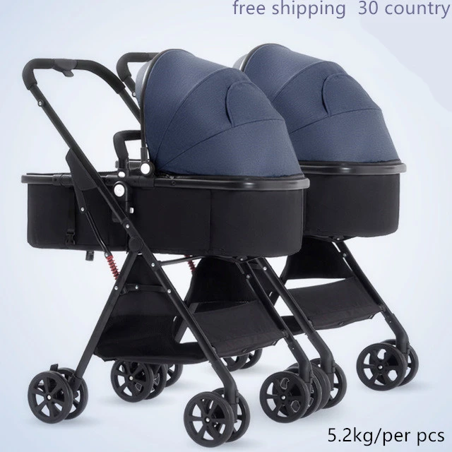 Twin Baby Stroller Side Landscape High 