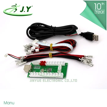 

Jinyuetek DIY Arcade Rocker Circuit Board Zero Delay Arcade USB Encoder PC to Joystick Control Panel For MAME 2pin + Push Butto