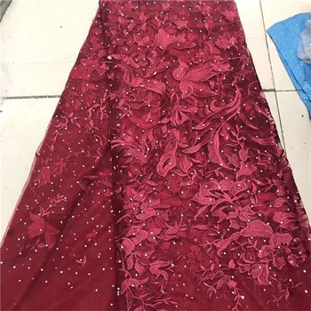 

2018 New arrival french lace bridal embroidered tulle lace fabric.latest nigerian african lace fabric for party dress.