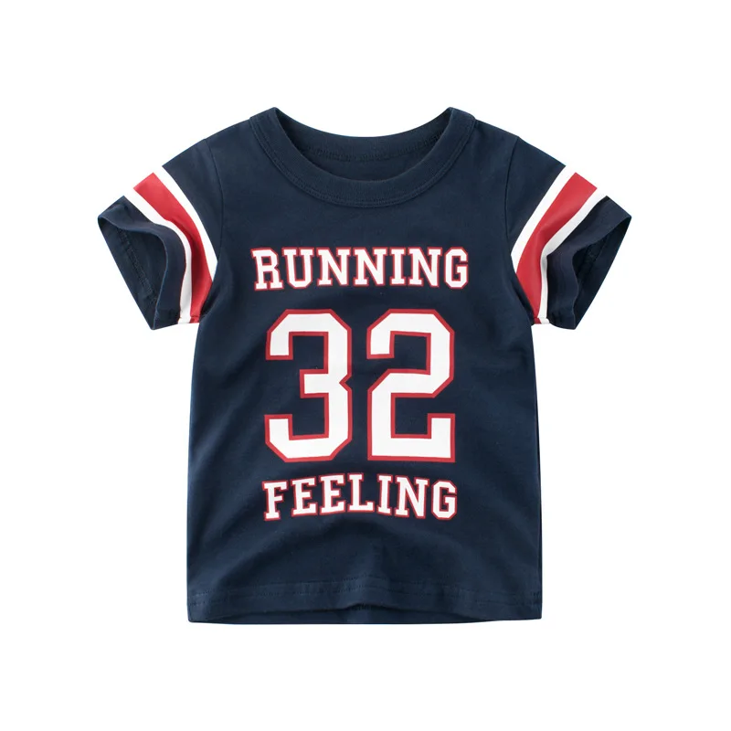 

Boys Short Sleeve T-shirts Summer 2019 Children Letter Print T Shirts For Boys Kids Girls Cotton Tops Tees Summer Clothes