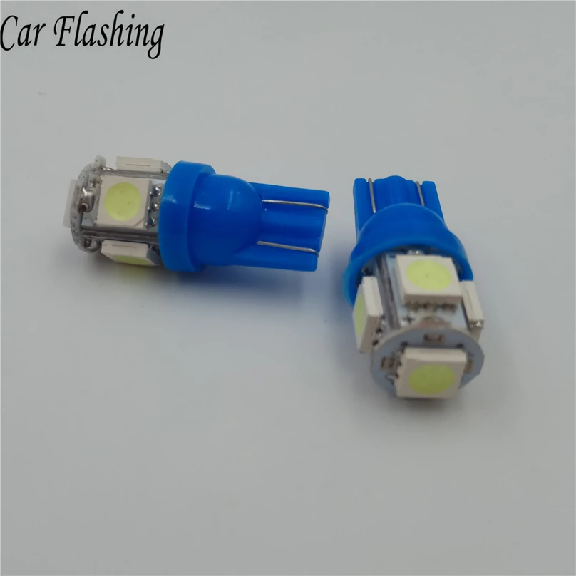 50 шт. Автомобильные светодиодные лампы 12 В T10 5050 194 168 w5w T10|blue light lamp|12v car led lampblue ice |