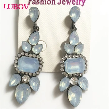 

Women Fashion Jewelry New Style Earrings Handmade Champagne Glass Rhinestone sweet stud crystal Dangle Long earrings for women