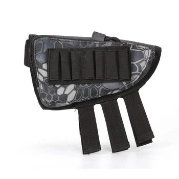 

Outdoor Rifle Gun Tactical Gills Bag Sniper Shooting Hunting Rifle Buttstock Shell Holder Cheek Rest Pouch With Magazine Pouch