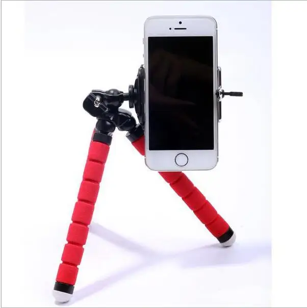 Universal Phone holder flexible tripod, camera stand red octopus for iphone mobile picture photo taking sport accessories