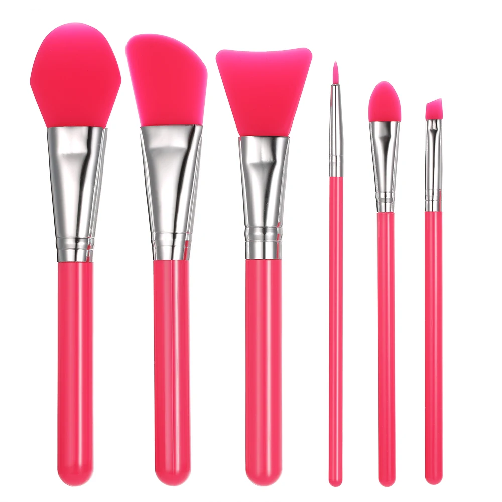 

6Pcs/set Silicone Makeup Brush Facial Mask Foundation BB Cream Concealer Eyebrow Eyeshadow Brush Cosmetic Brush Make Up Tools