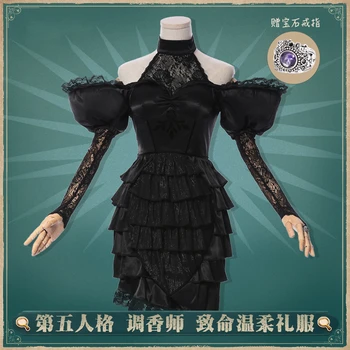 

[MAY.STOCK] Game Identity V Bartender Sexy Lolita Dress/Outfit Cosplay Costume+Ring For Women Halloween Free Shipping 2019 New.