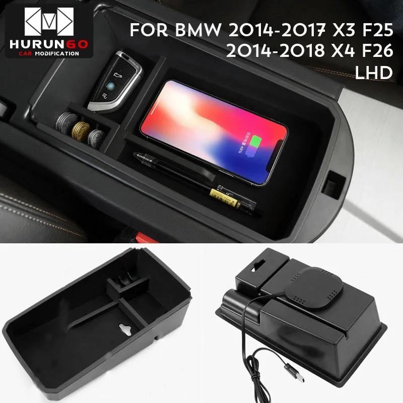 Для BMW X3 F25 2014 2017 / X4 F26 2018 мобильный телефон Беспроводная зарядка центральный