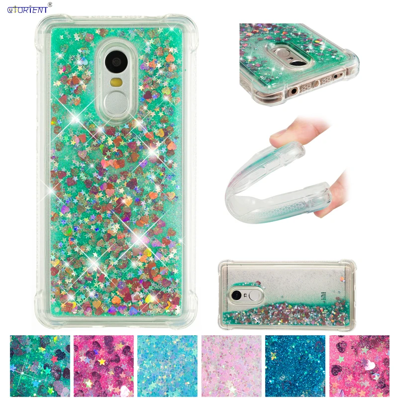 

Xiaomi Redmi Note 4X 4 Bumper Case Xiomi Red Mi Note4 Dynamic Love Heart quicksand Cover Xaomi Redmi Note4X Redmi Note4Pro Funda