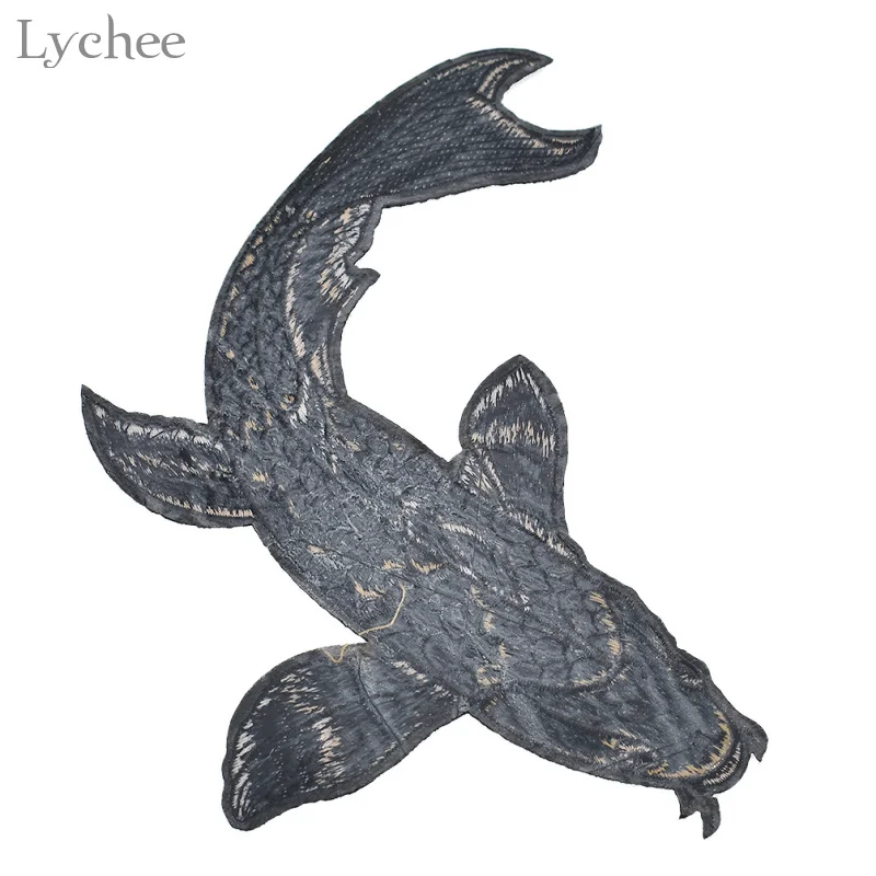Lychee вышитые кои рыбы железа на патч для одежды мультфильм Patchworks наклейки для одежды джинсы DIY ручной работы шитье ремесло