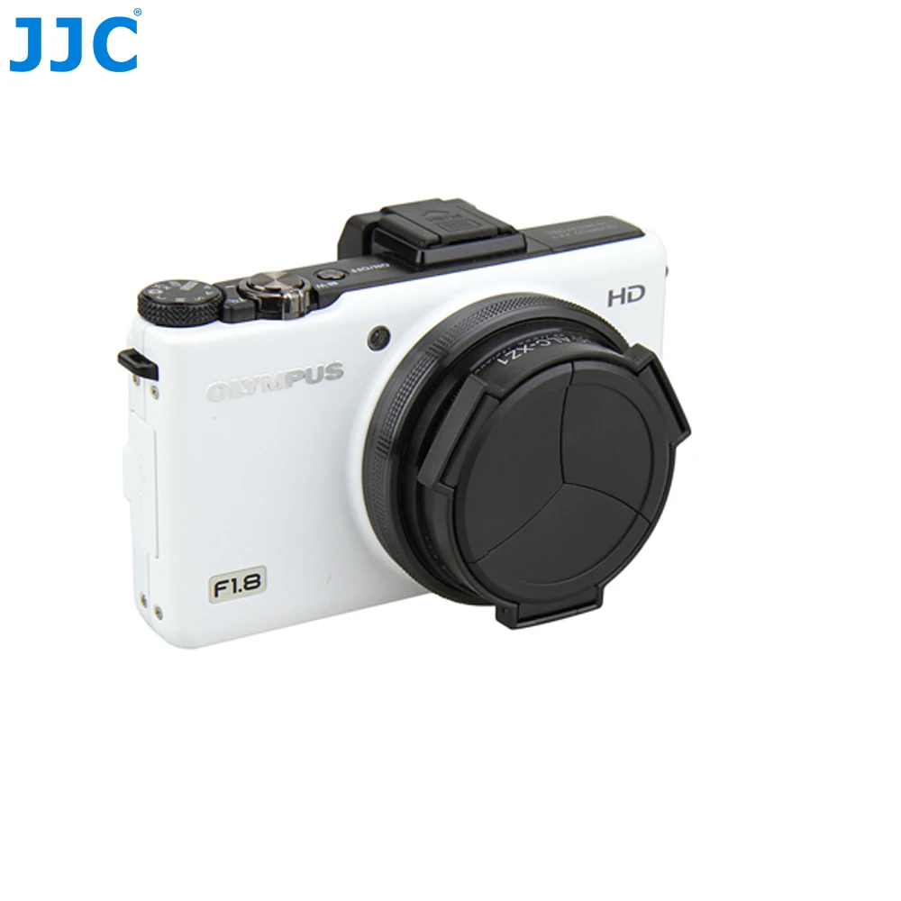 JJC Auto Lens Cap Black Self-Retaining Open Close Protector for OLYMPUS XZ-1, XZ-2